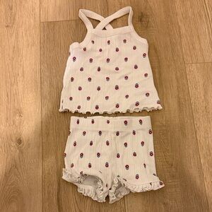 Floral Ruffle Tank and Shorts Set